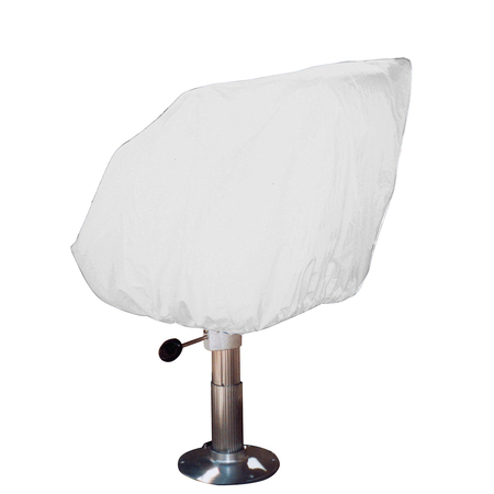 TAYLOR MADE Helm/Bucket/Fixed Back Boat Seat Cover - Vinyl White 40230
